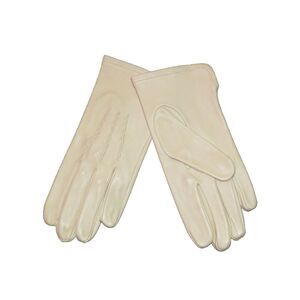 Sta-Soft Vintage Women's Ivory Deer Skin Leather Driving Gloves Size Small